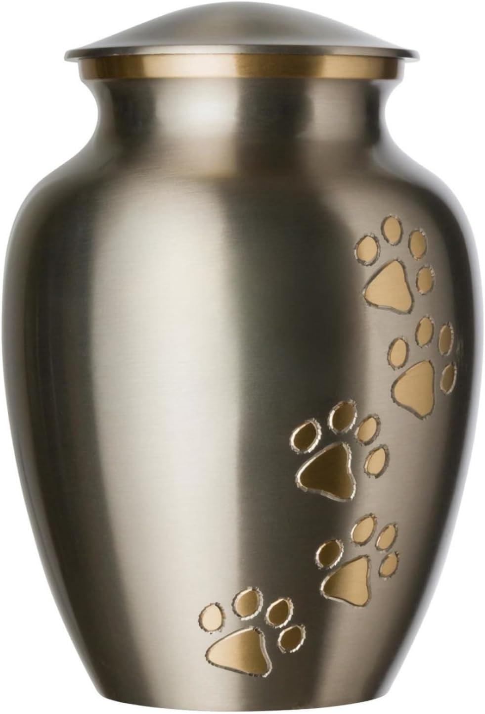 Ottillie Legacy Pewter/Brass/Vert Urn, up to 170Lbs