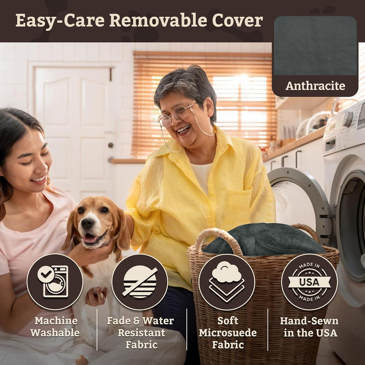 Dog Car Seat for Dogs up to 34Lbs, Lookout II, Anthracite (L) | Dog Booster Car Seat, Helps Alleviate Travel Sickness & Fear, Storage Tray, Removable Washable Cover, Great for 2 Small Pets
