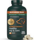 Ultimate Strength Healthy Hip & Joint for Dogs, 120 Tablets | Glycoflex Glucosamine, Chondroitin & Green-Lipped Mussel Joint Supplement for Dogs, Soothe Joint Discomfort