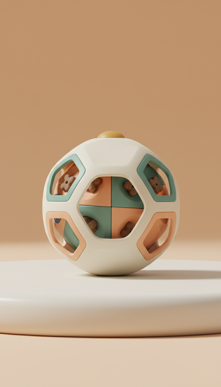 Interactive treat-dispensing toy with motion sensor