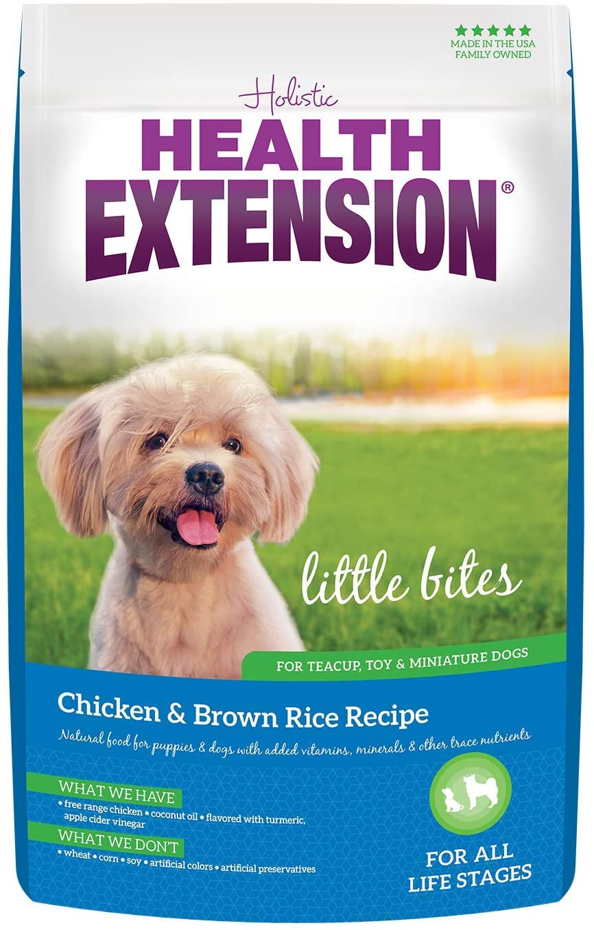 Little Bites Dry Dog Food for Toy and Small Breeds, Chicken & Brown Rice Recipe, with Probiotics & Superfoods for Digestion & Coat Health, 4 Lb Bag